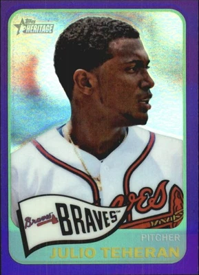 Topps Heritage 2014 refractores cromo púrpura #275 julio Teherán Foto 1 de 2