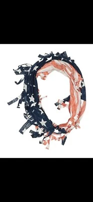 Bufanda infinita Justice roja, blanca y azul para niña. Foto 1 de 2