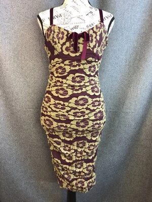 Vintage Y2K Betsey Johnson Fitted Velvet Strapped Dress Sz 2-4 - Image 1 of 4