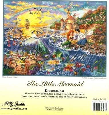 MG Textiles Disney Dreams Collection Little Mermaid Counted Cross Stitch Kit - Image 1 of 3
