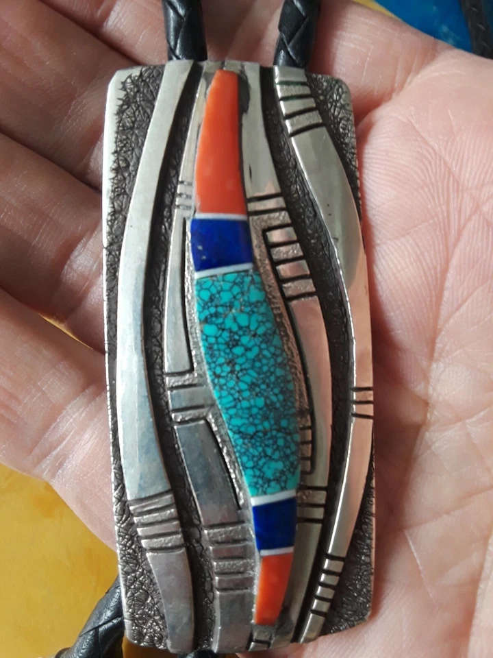 Corbata BOLO de plata esterlina rara pieza impresionante firmada Epperson  Foto 1 de 4