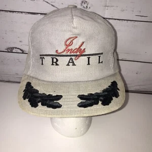 De colección Indy Trail Snapback Sombrero Gorra Gris Pana Sombrero Hecho en EE. UU. - Imagen 1 de 7