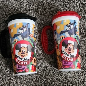 Lote De 2 Tazas Reutilizables Parque Walt Disney World Con Tapas Mickey Mouse Whirley - Imagen 1 de 8