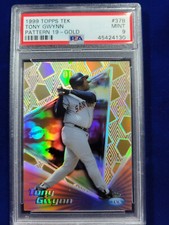 🌟 1999 Topps Tek Gold Pattern JERSEY #19 #37B Tony Gwynn #/10 PSA 9 TOP POP 1