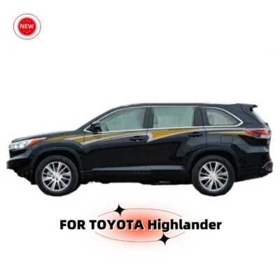 PARA TOYOTA Highlander Cintura Línea Rayas Calcomanía Lateral Gráficos Vinilo Adhesivo 2 PIEZAS Foto 1 de 4
