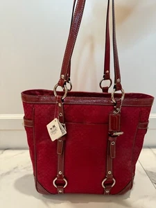 COACH CARDINAL RED HANDBAG PURSE SAC A MAIN SACOCHE BRAND NEW WITH TAGS - Picture 1 of 9