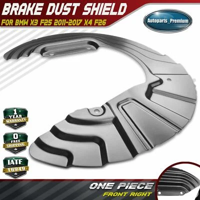 Placa de protección antipolvo de freno para BMW X3 F25 2011-2017 X4 F26 2015-2018 delantera derecha Foto 1 de 4