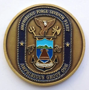 US Navy Amphibious Force 7 Fleet Group 1 TF76 Chief Petty Officer Challenge Coin - Picture 1 of 2