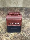 Vintage US Mail Metal Mailbox Letters Bank Red White Blue Coin Bank Made In USA