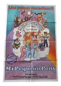 PÓSTER ORIGINAL ARGENTINA VINTAGE Y RARO DE LA PELÍCULA MY LITTLE PONY THE FILM 1986 - Imagen 1 de 6