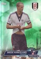 2013-14 Topps EPL Gold Soccer Green Parallel #131 Brede Hangeland /99 Fulham