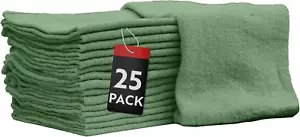 Nabob Wipers Auto Mechanic Shop Towels 25 Pack Bulk Shop Rags 100% Cotton Size 1 - Picture 1 of 12