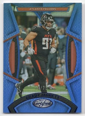 2023 Panini Certified GRADY JARRETT #7 Blue Mirror /75-Falcons - Image 1 of 2