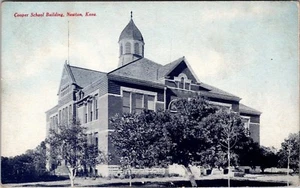 Cooper School Building Newton Kansas Postcard - Picture 1 of 2