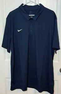 Nike Golf Polo Shirt Mens Navy Short Sleeve Casual Swoosh XXL - Picture 1 of 6