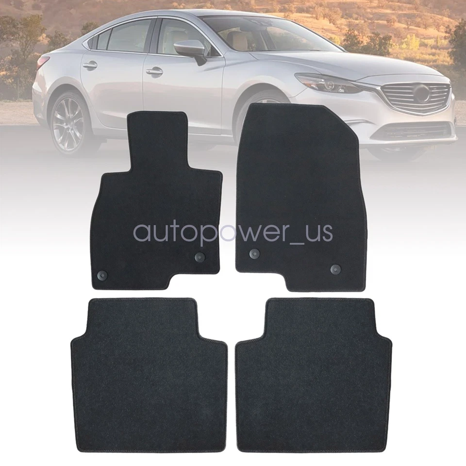 Para 2014 2015 2016 2017 2018 2019 2020 2021 Mazda 6 alfombrillas alfombra terciopelo 4X Foto 1 de 4