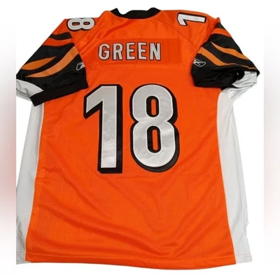 Camiseta de fútbol americano AJ verde #18 Reebok On Field Cincinnati Bengals talla 50 NFL Foto 1 de 4