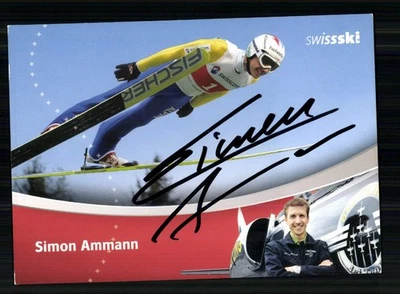 Simon Ammann Autogrammkarte Original Signiert Skispringen + A 254619 - Bild 1 von 2