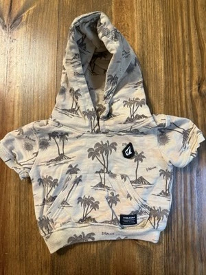 Moletom com capuz Volcom bebê tamanho 12 meses palmeiras bronzeado/marrom - Imagem 1 de 4