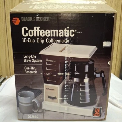 Vintage Black & Decker DCM90 Coffeematic 10 cup Drip Coffee Maker NEW Free S&H - Image 1 of 4