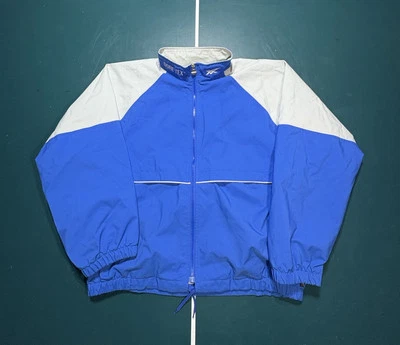 Vintage ASICS Gore Tex Full Zip Windbreaker Jacket Size Large Blue White Retro - Image 1 of 4