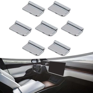 Silver Button Cover Trim for Tesla For Model For Highland Enhance the Look - Picture 1 of 24