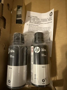 Genuine HP 32XL Black Ink Bottle 135ml for Ink Tank Printer 2 Pack - Picture 1 of 3