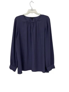 Blusa Top Eileen Fisher Púrpura 100% Seda Escote Cerradura Manga Larga Talla XL - Imagen 1 de 7