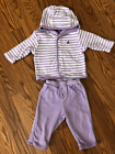 Baby Gap Girl 3-6 Month  Reversible Hooded Jacket & Pants Long Sleeve Outfit