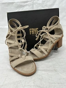 Frye Womens Gladiator Brielle Heels Suede Sandals shoes sz 8M - Picture 1 of 16