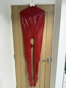 Libidex - Traje de gato bondage de goma látex 'inofensivo' - Mujer - Rojo - Talla pequeña - Imagen 1 de 3