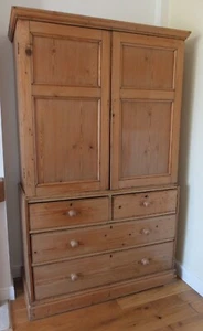 Antique Pine Housekeepers/Linen Cupboard - Picture 1 of 14