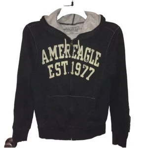American Eagle EST. 1977 size XS Gray Hoodie Sweatshirt Jacket Full Zip - Picture 1 of 3