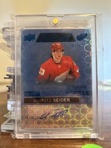 2021-22 UD CREDENTIALS MORITZ SEIDER #15/15 1/1 SP AUTO DEBUT TICKET ACCESS RC
