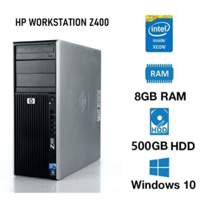 PC DESKTOP FISSO HP WORKSTATION Z400 INTEL XEON W3565 8GB RAM 500GB HD NVIDIA - Imagen 1 de 7