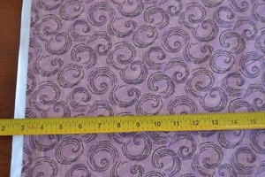 15" Long, Black & Cream Spirals on Lavender/Thimbleberries/Northern Lights,P7757 - Picture 1 of 6