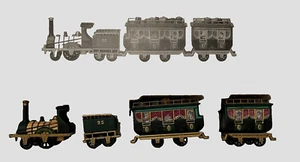 the Heritage Village collection "The Flying Scot Train" Set of 4 Handpainted - Picture 1 of 4