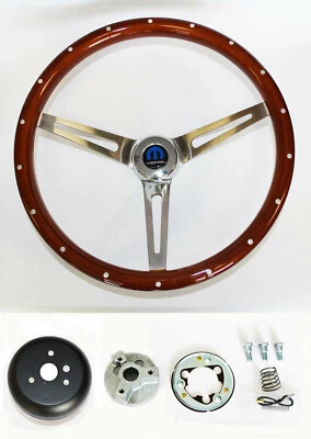 1961-1966 Dodge Dart Charger Coronet High Gloss Wood Steering Wheel Rivets 15" - Image 1 of 4