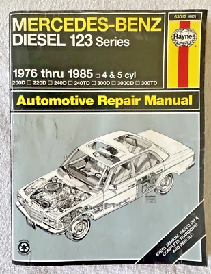 HAYNES Mercedes-Benz Diesel Serie 123 1976 - 1985 Manual de reparación (63012-697) Foto 1 de 4