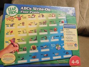 LEAP Frog Reading and Writing ABCs Write On Floor Puzzle NEW