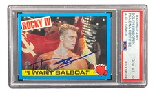Dolph Lundgren Signed Ivan Drago 1985 Topps #25 Trading Card PSA/DNA Gem MT 10