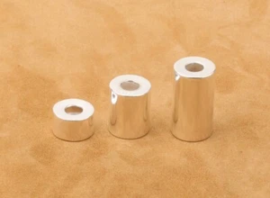 925 Sterling Silver Plain Cylinder Bead Bracelet Necklace Spacer Large Hole 4mm - Picture 1 of 7