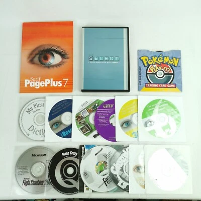 Serif Page Plus + Pokemon Play It + Select + Flight Simulator CD Software Bundle - Image 1 of 4