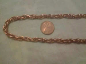VINTAGE Braided style COPPER COATED DECO CHAIN 36 inches - Picture 1 of 4