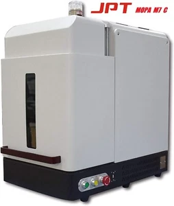 US Used 60W JPT MOPA Enclosure Laser Engraver 150mm Lens for Steel/Aluminum/Gold - Picture 1 of 7