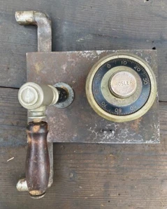 Antique Complete Mosler Safe Co. 4 Number Combination Dial Mechanism - Picture 1 of 7
