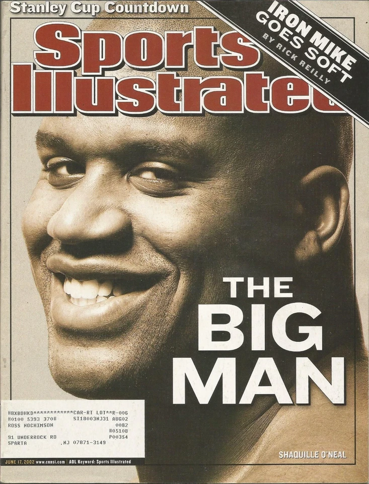 LOS ANGELES LAKERS SHAQUILLE O'NEAL 2002 DEPORTES ILUSTRADOS MVP 15X ALL STAR LSU Foto 1 de 1