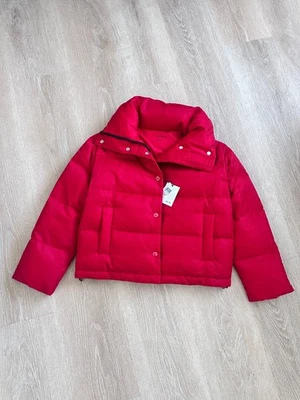 NWT Coach Signature Jacquard Short Down Puffer Jacket – Size XS  - Image 1 of 4