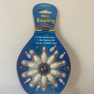 Retro Mini Bowling Desk Game 10 Pin 1 Ball Classic Game  Toysmith Factory Sealed - Picture 1 of 5