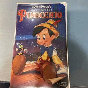 Pinocchio VHS, 1993, “Walt Disney’s Masterpiece.” Tested. Works. Excellent Cond - Imagen 1 de 24